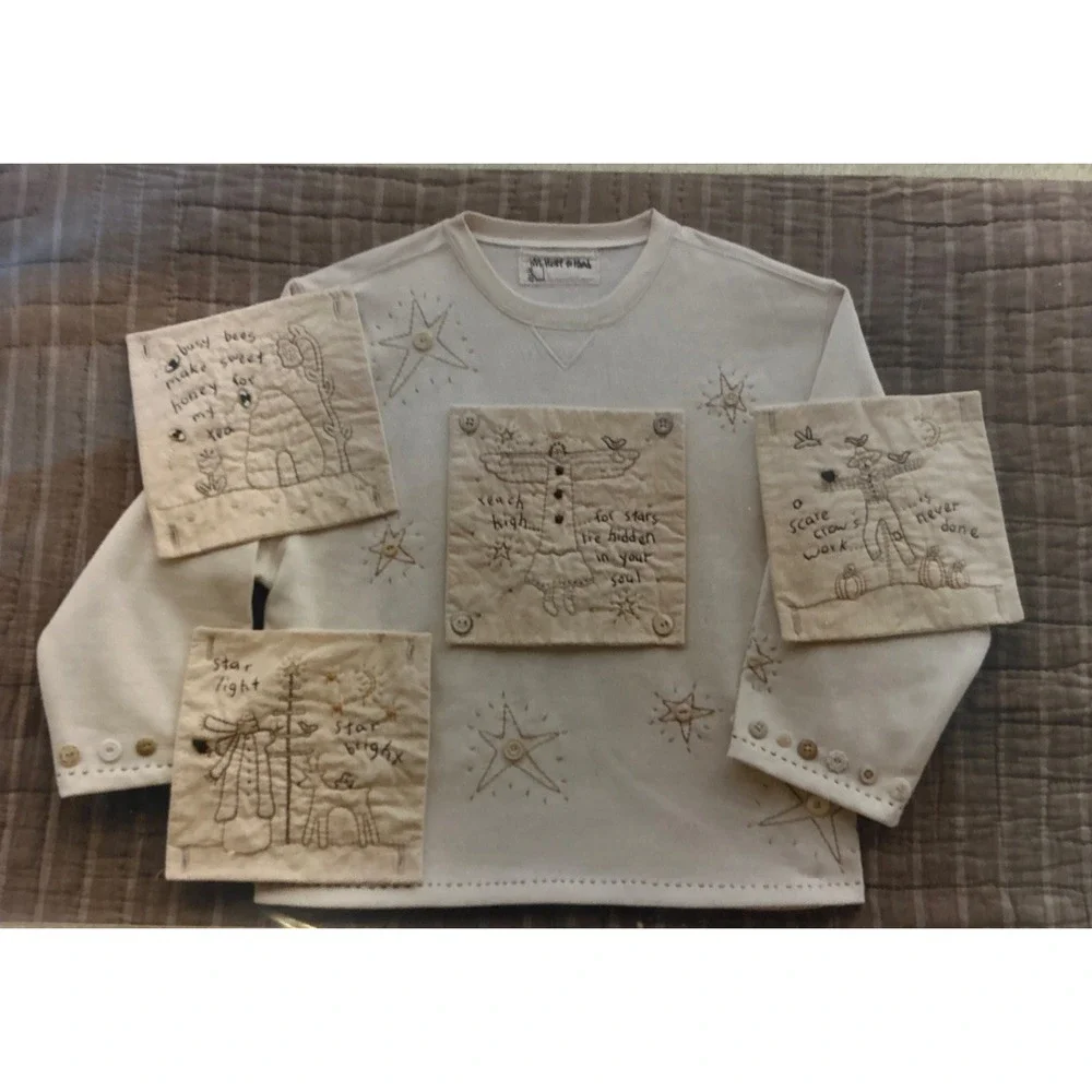 4 Primitive Art Patterns: Cat/School house/ Angels/seasonal‎ Stitchers